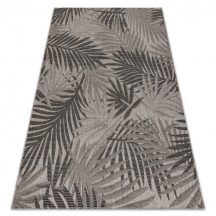   Fonott sizal floorlux szőnyeg 20504 levelek ezüst / fekete dzsungel 140x200 cm