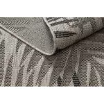 Kab. Fonott sizal floorlux szőnyeg 20504 levelek ezüst / fekete dzsungel 160x230 cm