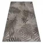 Kab. Fonott sizal floorlux szőnyeg 20504 levelek ezüst / fekete dzsungel 200x290 cm
