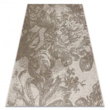   Fonott sizal floorlux szőnyeg 20491 virágok pezsgő / sötét szürke  240x330 cm