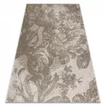 Kab. Fonott sizal floorlux szőnyeg 20491 virágok pezsgő / sötét szürke  60x110 cm