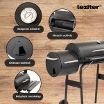 Faszenes kerti grillsütő füstölővel