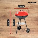 Faszenes kerti gömb grillsütő kerekes