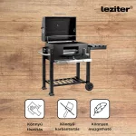 Multifunkciós faszenes kerti grillsütő