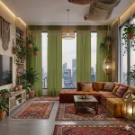 TRD. Kész függöny Cairo Voial Zöld 300x160cm