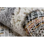 Kab. Szőnyeg SEVILLA Y523C gyémánt szürke / sárga ehér Rojt BERBER shaggy 200x290 cm