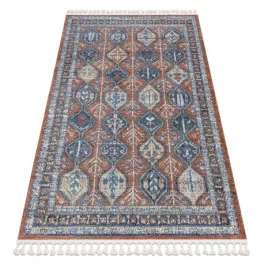  Kab. Modern szőnyeg BELLE BG60A sötétkék / bézs Rojt 120x170 cm