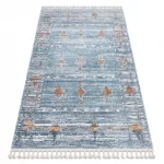 Kab. Modern szőnyeg BELLE BF13C kék / bézs Rojt 140x190 cm