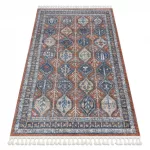 Kab. Modern szőnyeg BELLE BG60A sötétkék / bézs Rojt 160x220 cm