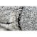 Szőnyeg SEVILLA Z791C mozaik szürke / csík fehér Rojt Berber shaggy 140x190 cm