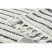 Szőnyeg SEVILLA Z788B labirintus, görög fehér / antracit Rojt Berber shaggy 80x150 cm