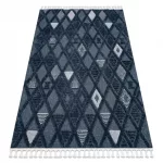 Kab. Szőnyeg SEVILLA Y499B gyémánt kék Rojt BERBER shaggy 120x170 cm