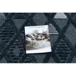 Kab. Szőnyeg SEVILLA Y499B gyémánt kék Rojt BERBER shaggy 120x170 cm