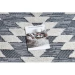 Kab. Szőnyeg SEVILLA Z250A gyémánt kék / szürke ehér Rojt BERBER shaggy 120x170 cm