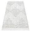 Szőnyeg SEVILLA Z788A labirintus, görög fehér / szürke Rojt Berber shaggy 120x170 cm