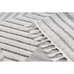 Kab. Szőnyeg SEVILLA Z788A labirintus, görög fehér / szürke Rojt BERBER shaggy 120x170 cm