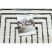 Szőnyeg SEVILLA Z788B labirintus, görög fehér / antracit Rojt Berber shaggy 160x220 cm