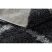 Szőnyeg BERBER UNION 3482 rácsozat szürke Rojt shaggy 120x170 cm