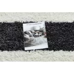 Kab. Szőnyeg BERBER UNION 4079 Csík szürke / krém Rojt shaggy 200x290 cm