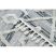 Szőnyeg SEVILLA Z555A gyémánt szürke / fehér Rojt Berber shaggy 120x170 cm