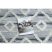 Szőnyeg SEVILLA Z555A gyémánt szürke / fehér Rojt Berber shaggy 140x190 cm