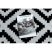 Sketch szőnyeg - F998 krém/fekete- Négyzetek Ruta 120x170 cm