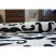 Sketch szőnyeg - FA67 krém/fekete- Bajusz 160x220 cm