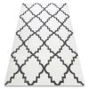 Sketch szőnyeg - F343 krém / szürke Lóhere Marokkói Trellis 80x150 cm