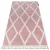 Kab. Szőnyeg BERBER TROIK A0010 rózsaszín / fehér Rojt shaggy 200x290 cm