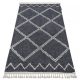 Szőnyeg BERBER ASILA B5970 szürke / fehér Rojt shaggy 200x290 cm