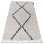 Kab. Szőnyeg BERBER meknes B5910 krém / szürke Rojt shaggy 160x220 cm