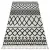 Kab. Szőnyeg BERBER SAFI N9040 fehér / fekete Rojt shaggy 160x220 cm