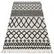 Szőnyeg BERBER SAFI N9040 fehér / fekete Rojt shaggy 160x220 cm