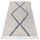 Szőnyeg BERBER meknes B5910 krém / szürke Rojt shaggy 120x170 cm