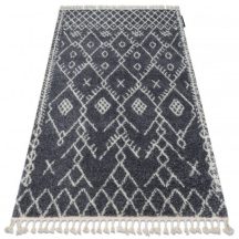   Szőnyeg BERBER TANGER B5940 szürke / fehér Rojt shaggy 120x170 cm