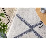 Kab. Szőnyeg BERBER meknes B5910 krém / szürke Rojt shaggy 80x150 cm