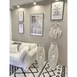 Kab. Szőnyeg BERBER SAFI N9040 fehér / fekete Rojt shaggy 80x150 cm