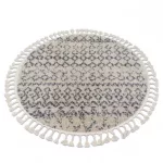 Kab. Szőnyeg BERBER AGADIR G0522 kör krém / szürke Rojt shaggy kör 160 cm
