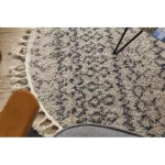 Kab. Szőnyeg BERBER AGADIR G0522 kör krém / szürke Rojt shaggy kör 160 cm