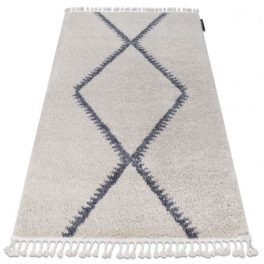   Kab. Szőnyeg BERBER meknes B5910 krém / szürke Rojt shaggy 140x190 cm