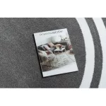 Kab. HAMPTON szőnyeg kör szürke kör 160 cm