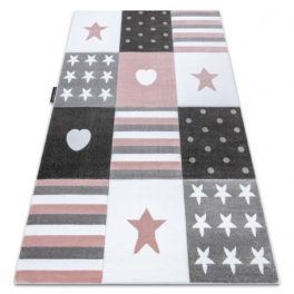   Kab. PETIT szőnyeg TEENY SZÍV CSILLAG rózsaszín 120x170 cm