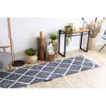 Kab. Szőnyeg, futószőnyeg BERBER CROSS szürke -60x200 cm