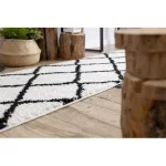 Kab. Szőnyeg, futószőnyeg BERBER CROSS fehér -60x200 cm