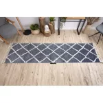 Kab. Szőnyeg, futószőnyeg BERBER CROSS szürke -70x200 cm