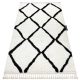 Szőnyeg BERBER CROSS fehér Rojt shaggy 80x150 cm