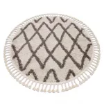 Kab. Szőnyeg BERBER BENI krém Rojt shaggy kör 120 cm