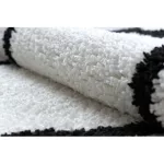 Kab. Szőnyeg BERBER CROSS fehér Rojt shaggy kör 120 cm