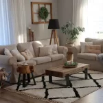 Kab. Szőnyeg BERBER CROSS fehér Rojt shaggy 200x290 cm