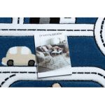 Kab. PETIT szőnyeg TOWN VÁROS UTCA kék 160x220 cm